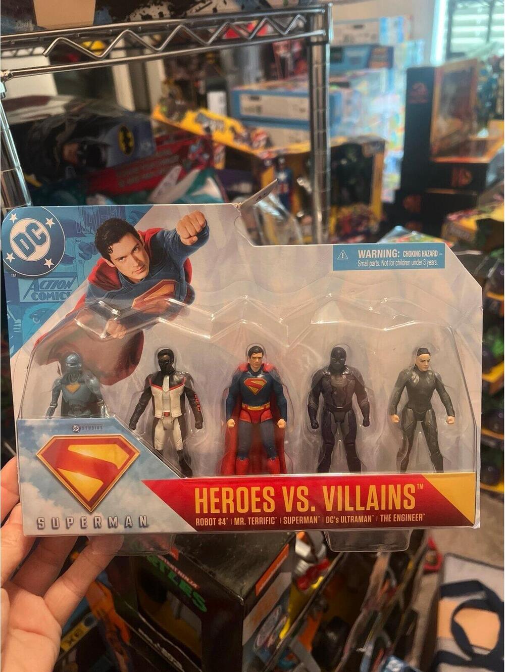 Superman hero versus villains character set